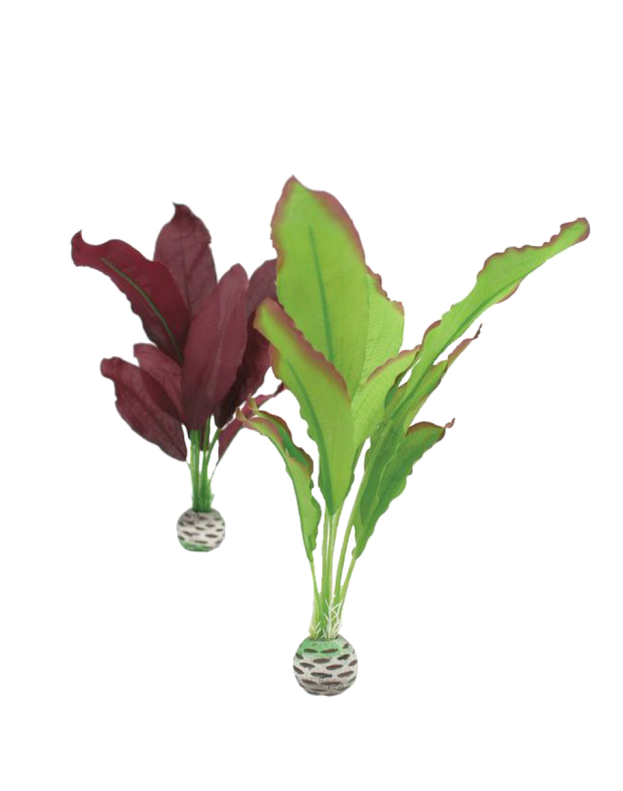 Silk Plant Set Medium Green & Purple by biOrb